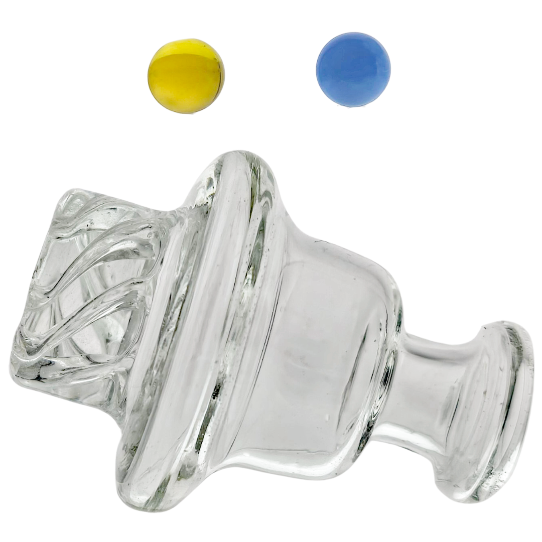 GA772 CARB PEARLS 2" Clear Spinner Carb Cap & 2 Terp Pearls - Image 1