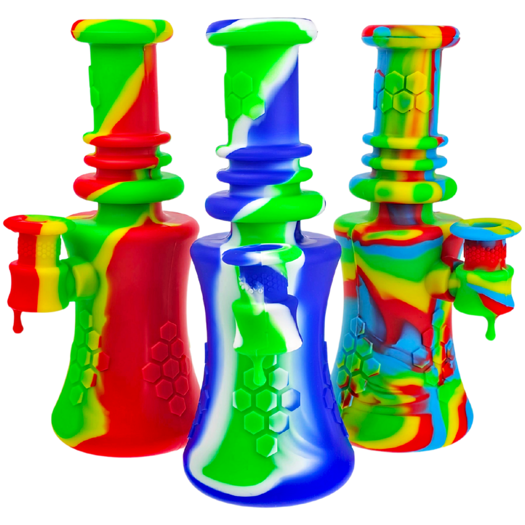 SA387 DAB RIGS 8" Silicone Bee Honeycomb Banger Hanger - Image 1