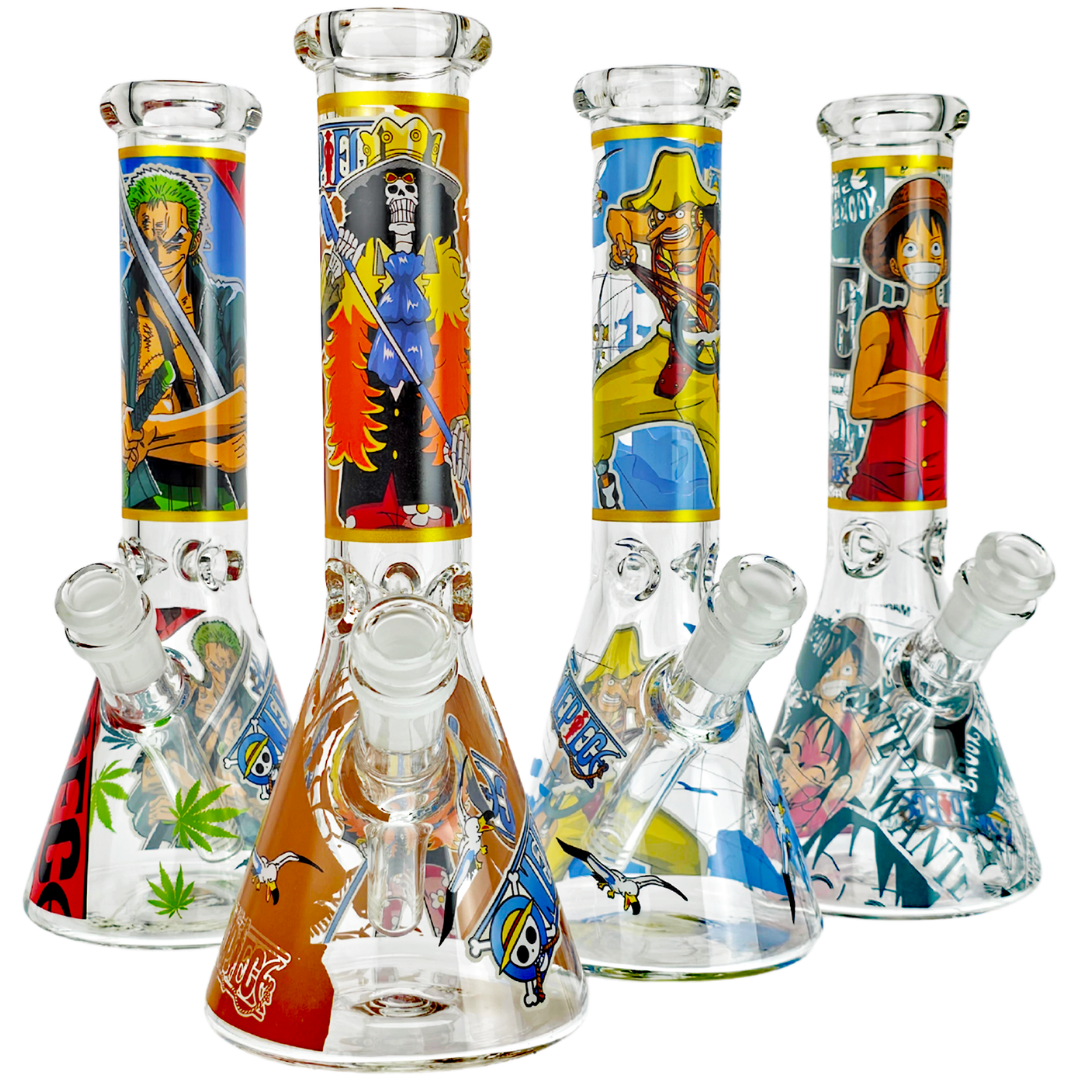 W9004 BONGS 10" One Piece Decal Beaker - Image 1