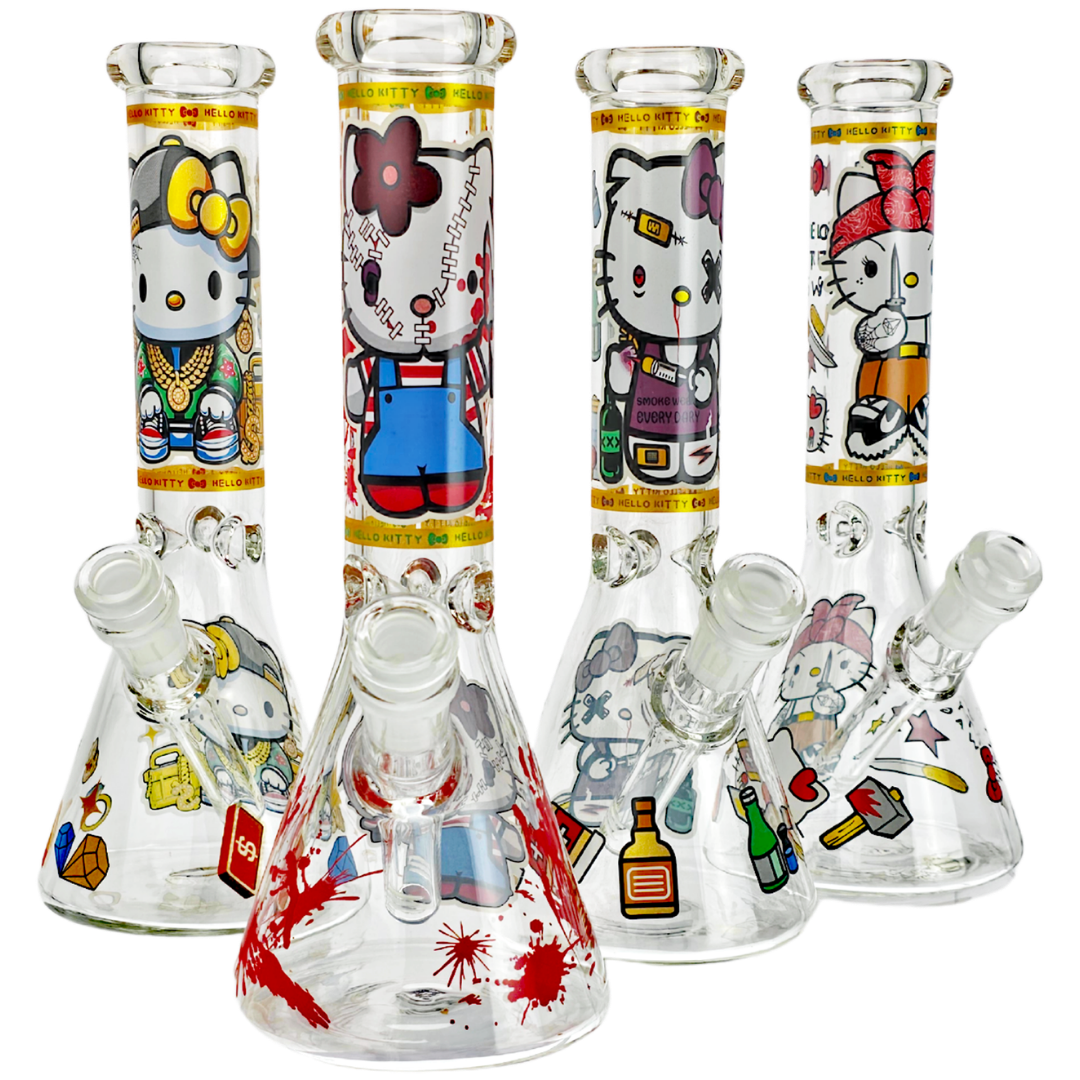 W9006 Hello Kitty BEAKER 10" Hello Kitty Decal Beaker - Image 1