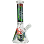 10" Graffiti Skull Decal Beaker - Image 3