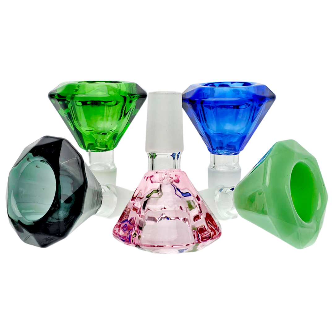 A1988-14 WEED BOWLS 2.5" 14mm Color Diamond Flower Bowl - Image 1