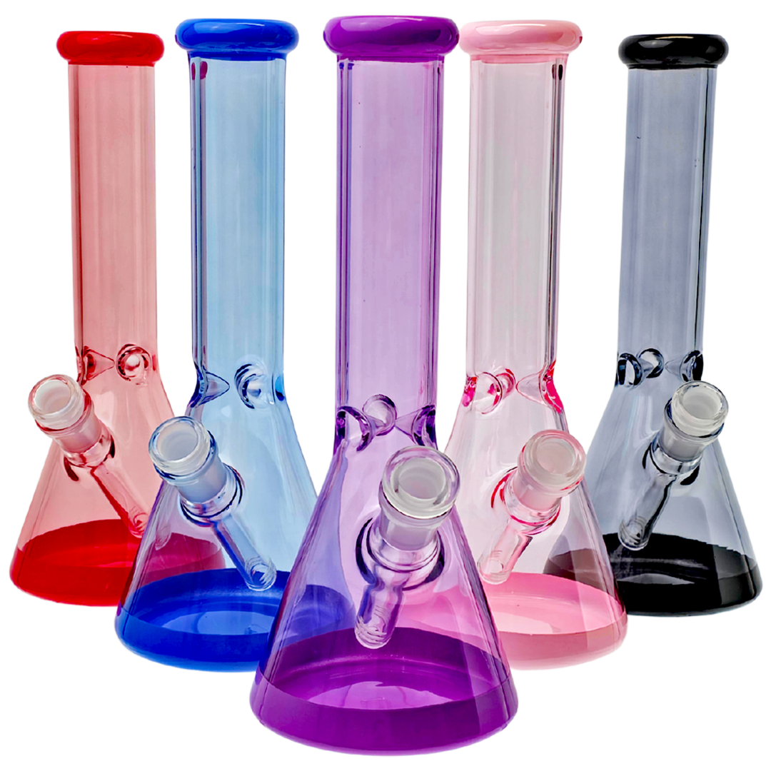 CGB1395 WEED BONGS 10" Two-Tone Color Decal Beaker - Image 1