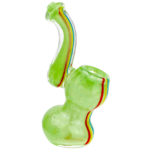 4" Frit Rasta Stripe Mini Bubbler - Image 5
