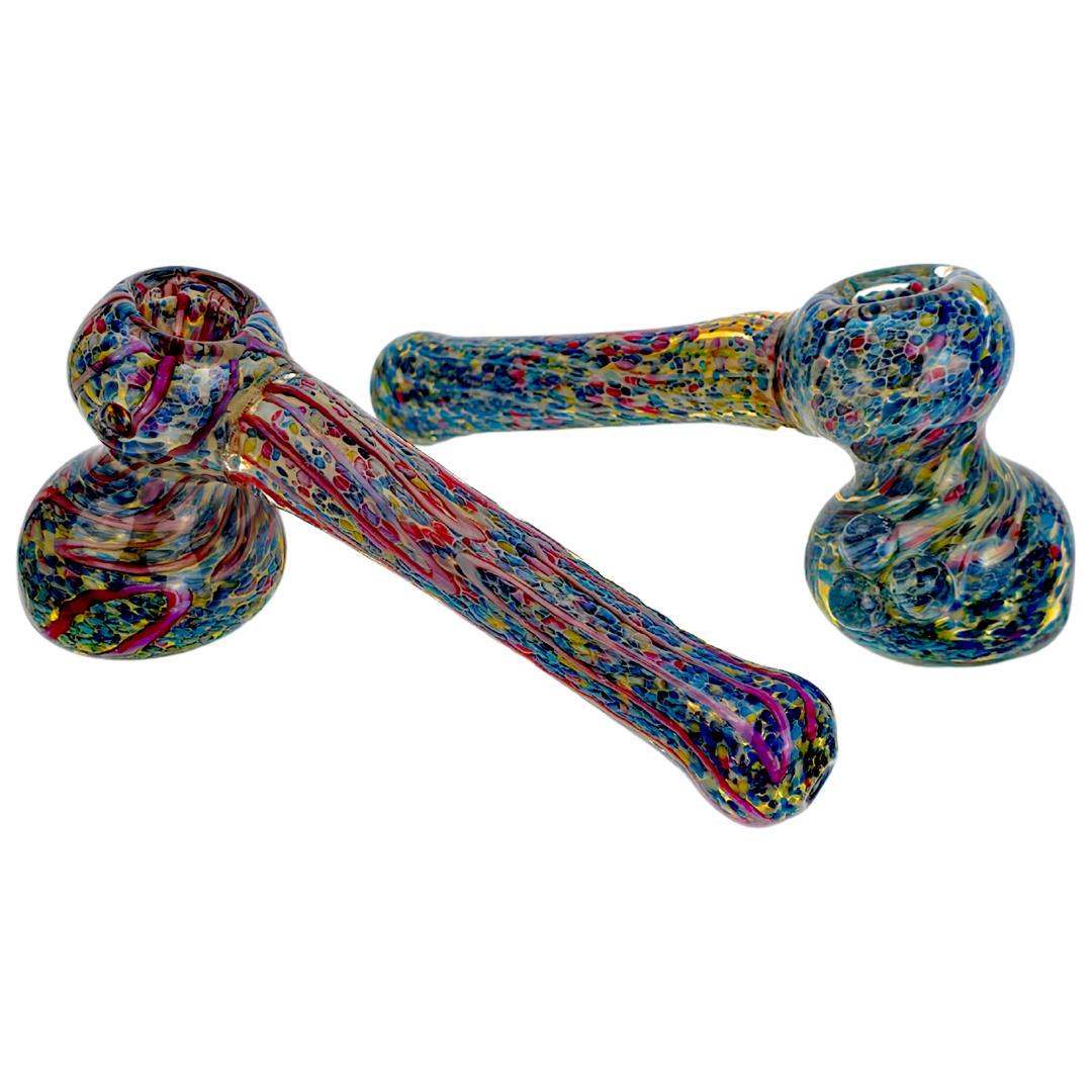 DT BUB-169 WEED BUBBLERS 6" Frit Hammer Bubbler - Image 1