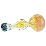 4.5" Frit Fume Squiggle Line Orb Hand Pipe - Image 2