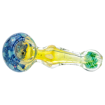 4.5" Frit Fume Squiggle Line Orb Hand Pipe - Image 3