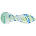 4.5" Frit Spiral Line Hand Pipe - Image 4