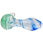 4.5" Frit Spiral Line Hand Pipe - Image 2