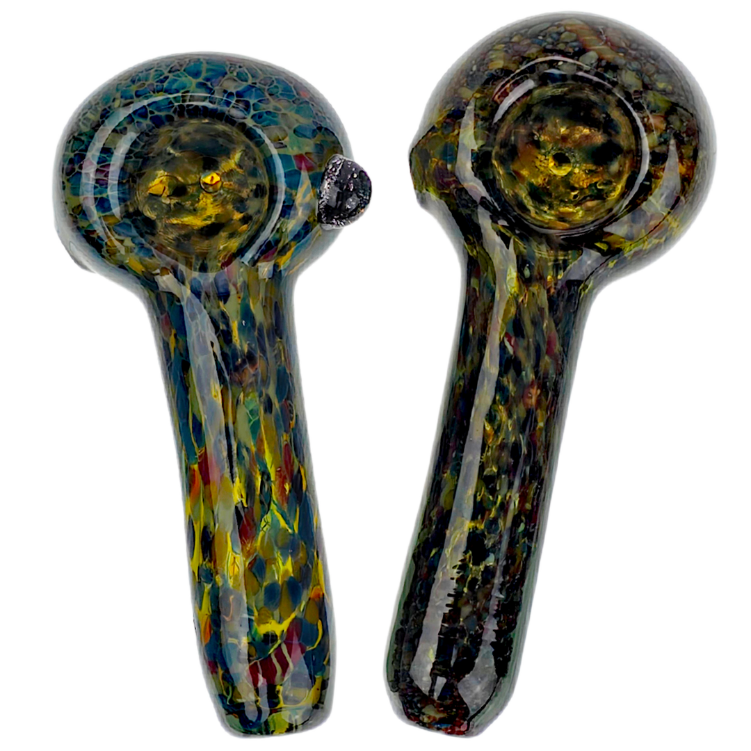 DT HP-376 PIPES 4" Fumed Frit Hand Pipe - Image 1