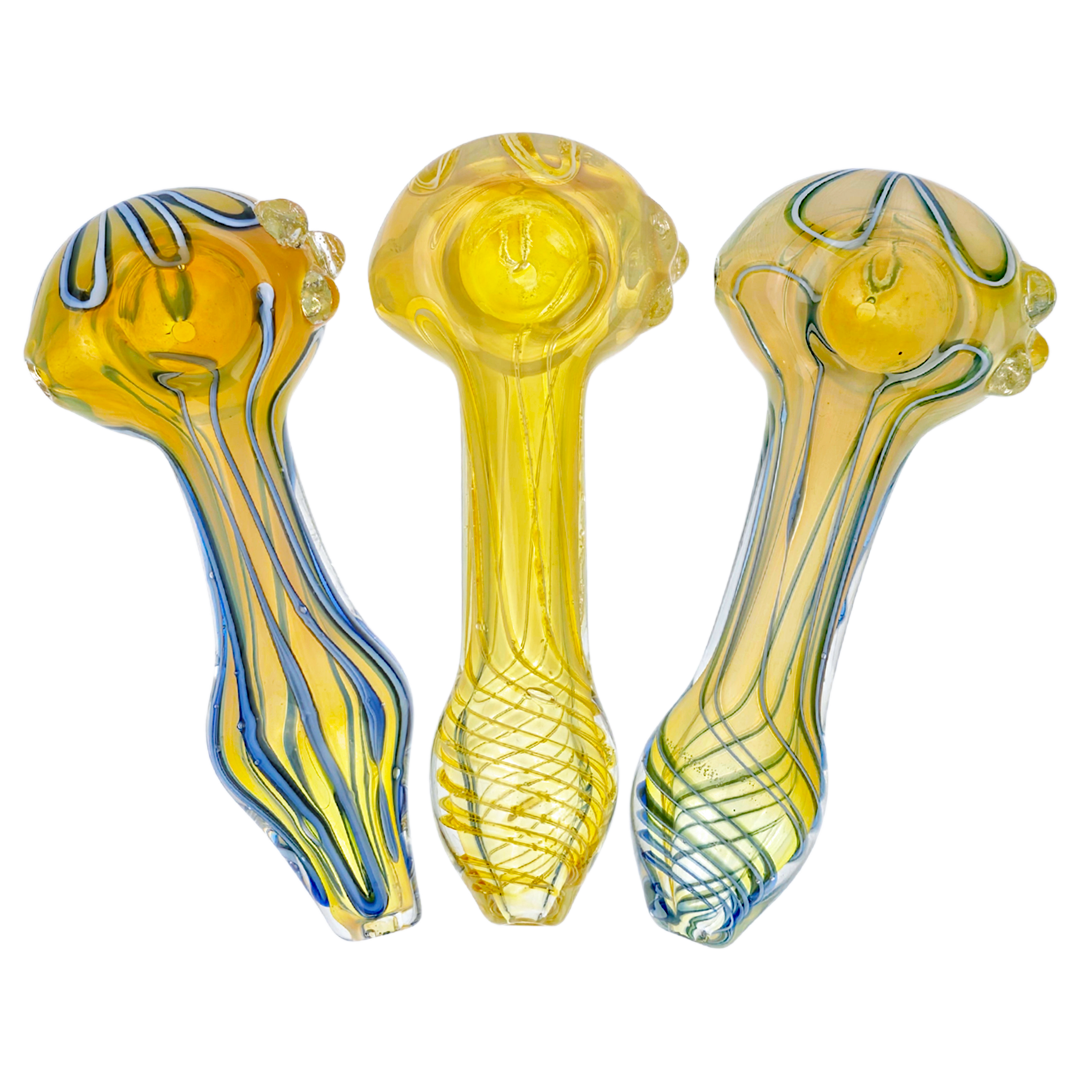 DT HP-381 WEED PIPES 4.5" Fume w/ Color Linework Hand Pipe - Image 1