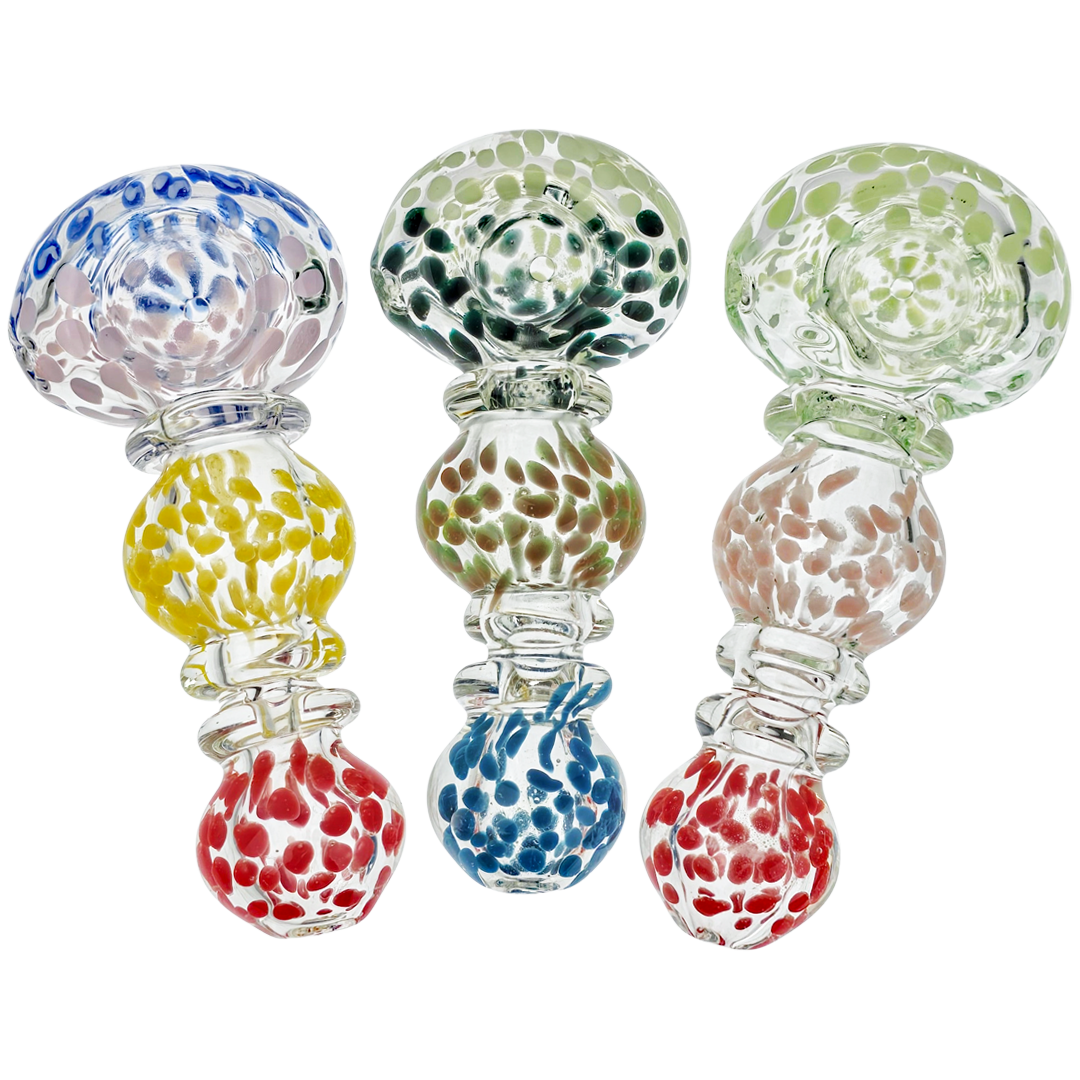 DT HP-385 WEED PIPES 4.5" Color Dots Maria Hand Pipe - Image 1