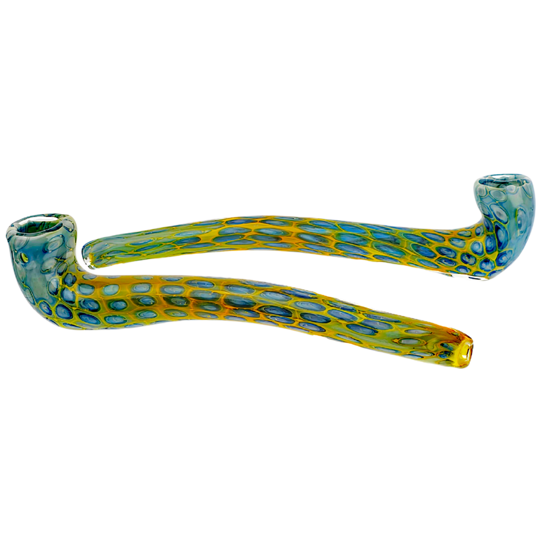 DT HP-387 WEED PIPES 8" Bubble Trap Sherlock Hand Pipe - Image 1