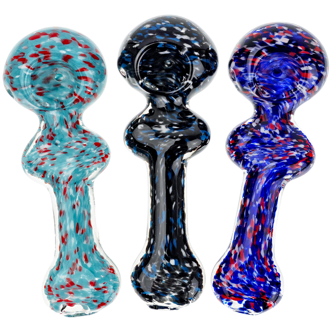 DT HP-403 PIPES 5.5" Multicolor Frit Twist Hand Pipe - Image 1