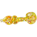 4" Multicolor Frit Twisted Hand Pipe - Image 3