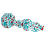 4" Multicolor Frit Twisted Hand Pipe - Image 2