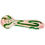4" Frit w/ Color Squiggles Hand Pipe - Image 2