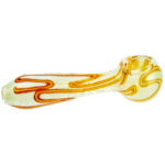 4" Frit w/ Color Squiggles Hand Pipe - Image 3
