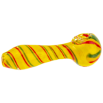 4.5" Color Frit Rasta Line Hand Pipe - Image 2