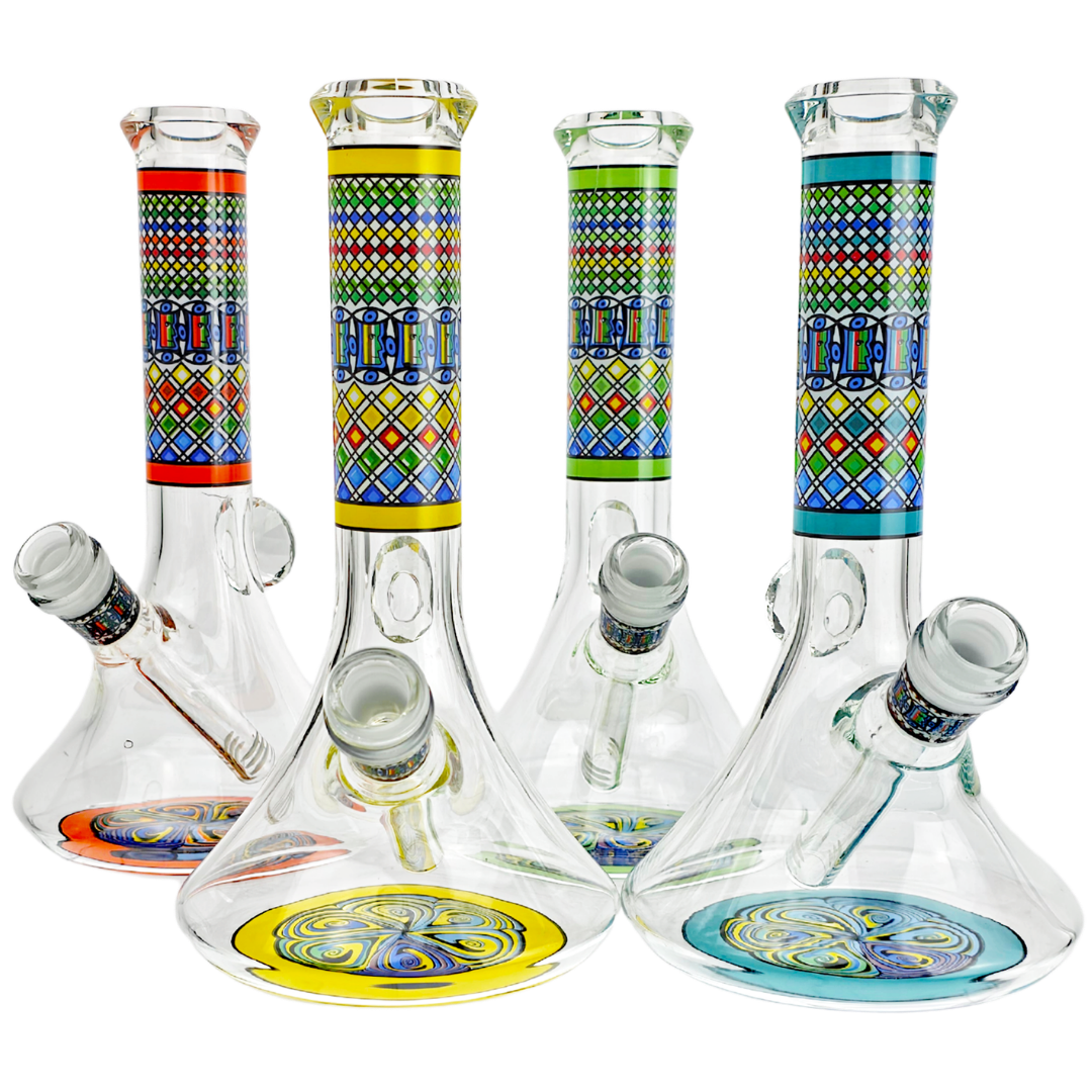 DT RIG-102 BONGS 9" Fillacello Decal Flask Diamond Beaker - Image 1