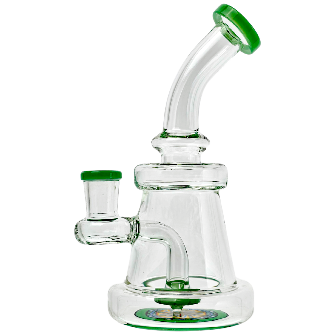 DT RIG-108 WEED DAB RIG 7" Wigwag Hollow Foot Can Rig - Image 1