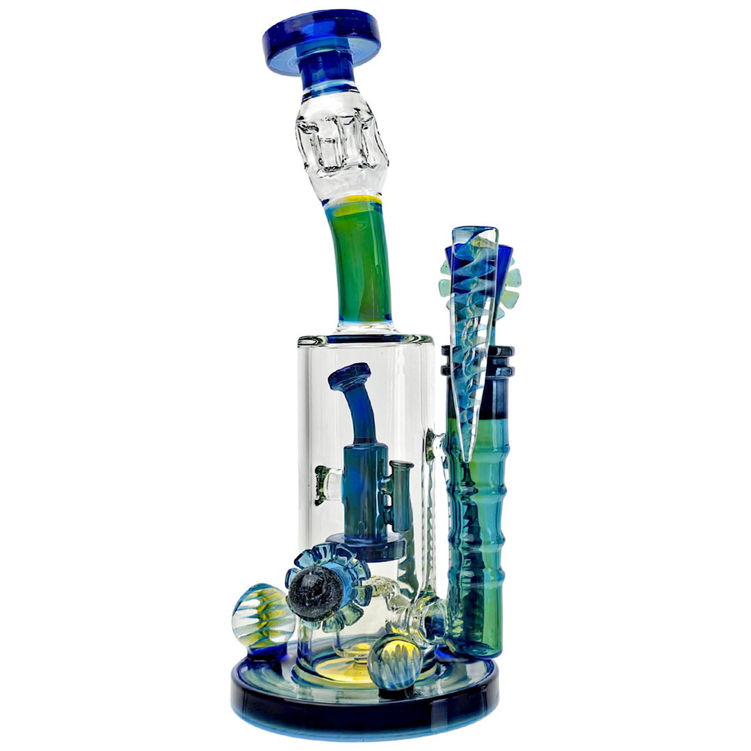 FGP6843 DAB RIG 10" Color Fume Dichro Rigception w/ Fancy Bowl - Image 1