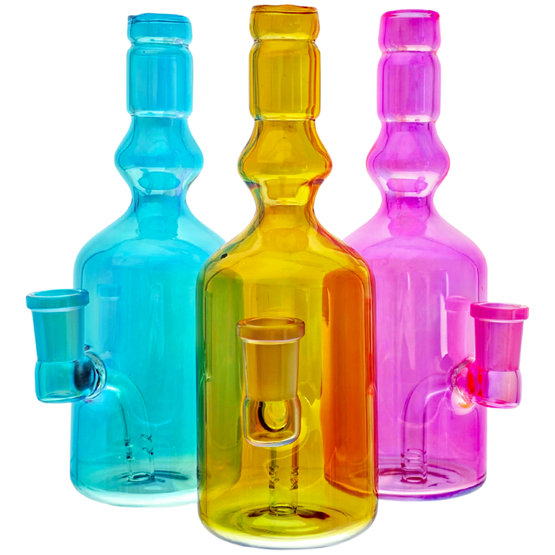 FGP7321 DAB RIGS 9" Color Fume Wine Bottle Rig - Image 1