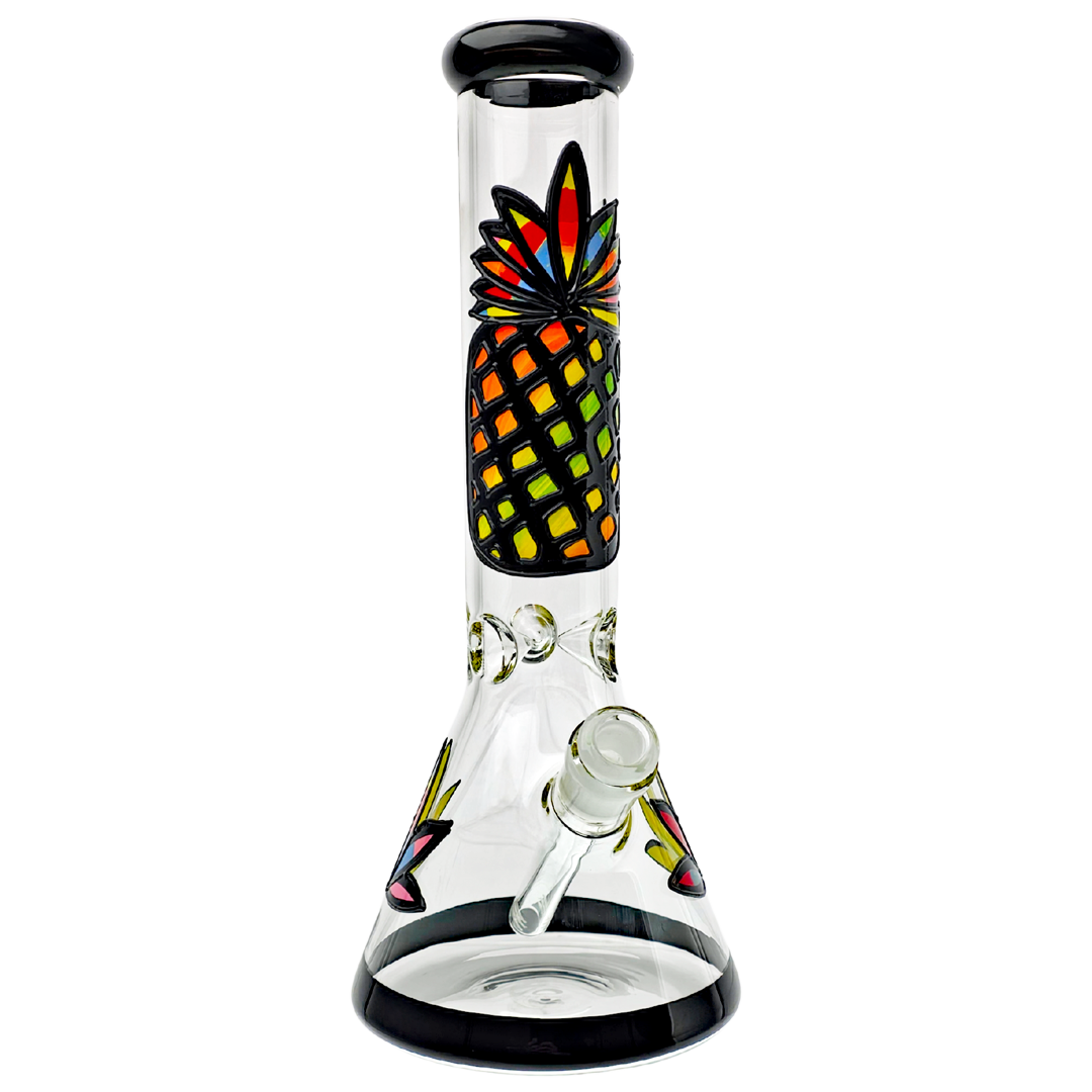 FGP7767 WEED BONG 12.5" Pineapple & Hemp Rainbow Beaker - Image 1