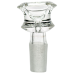 2" 14mm Clear Hourglass Cone Flower Bowl - Image 2
