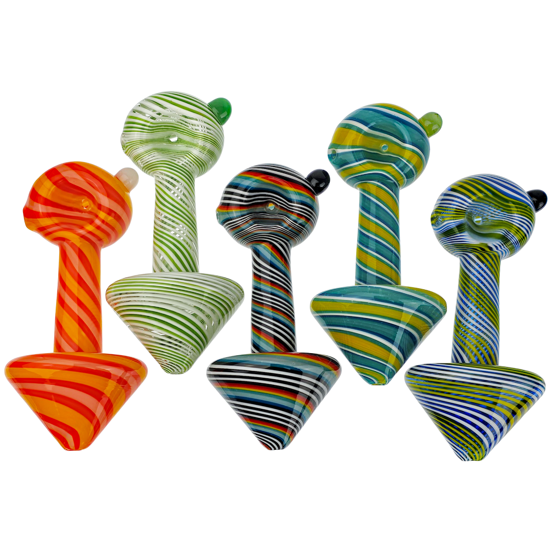 GHP2456 WEED PIPES 4" Vac Stack Mushroom Hand Pipe - Image 1