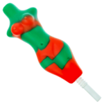 3.5" Color Silicone Naked Lady Nectar Straw - Image 2