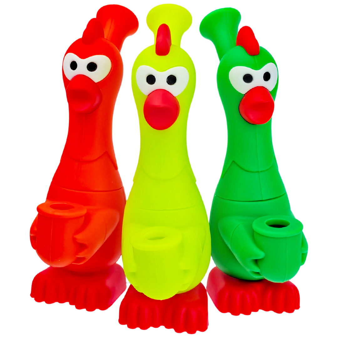 SA560 CHICKEN BONGS 6.5" Silicone Rubber Chicken Bong - Image 1