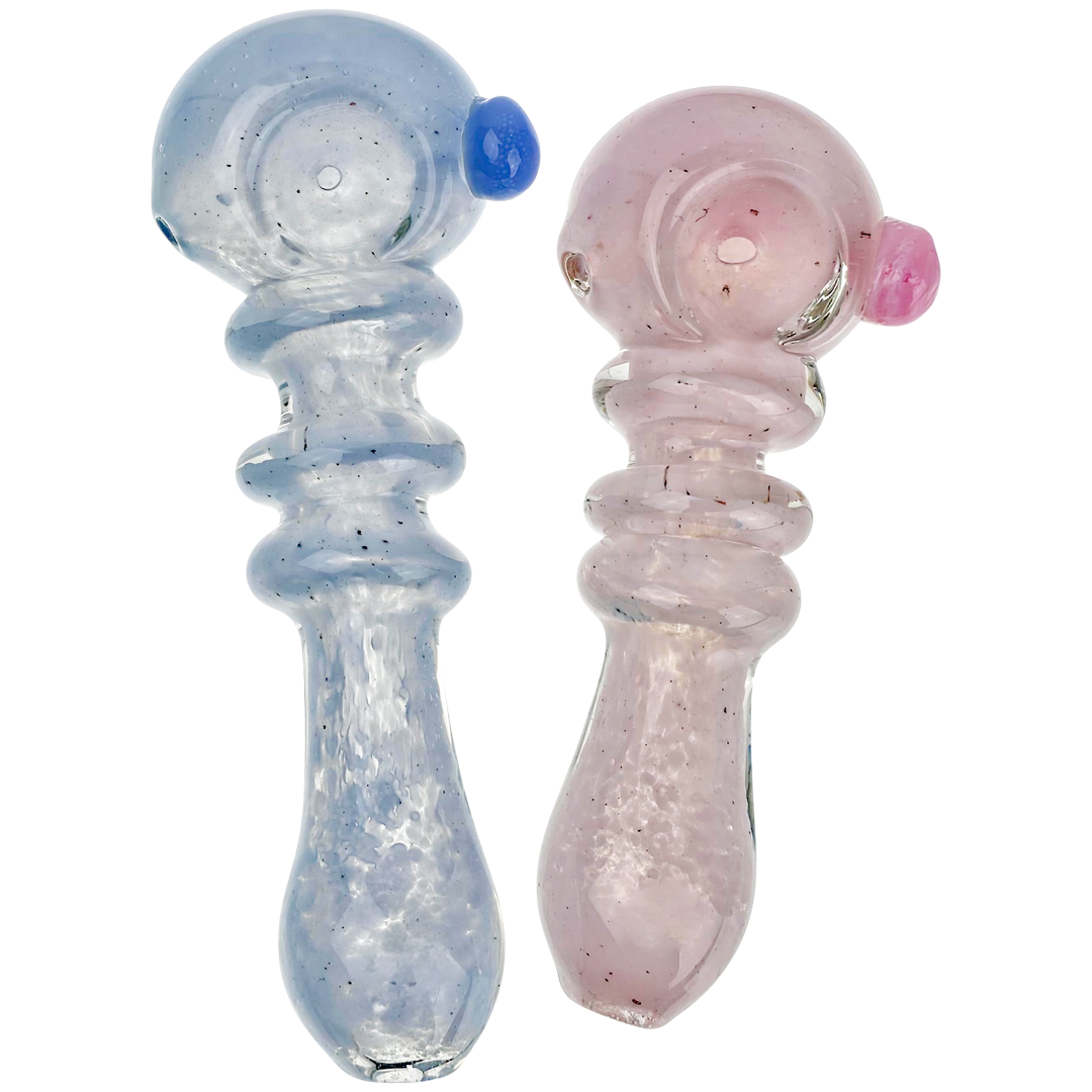 CC HP-439 WEED PIPES 4" Frit w/ Color Dot Accent Maria Pipe - Image 1