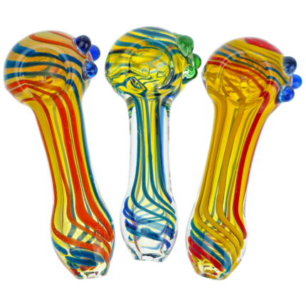 4" Fume Multicolor Line Swirl Pipe