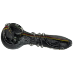 4" Color Frit Rasta Spiral Hand Pipe - Image 4