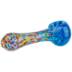 4" Rainbow Confetti Frit Hand Pipe - Image 5