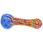 4" Rainbow Confetti Frit Hand Pipe - Image 2