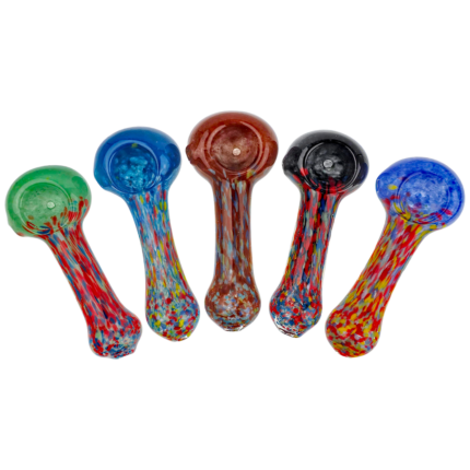 4" Rainbow Confetti Frit Hand Pipe