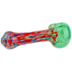 4" Rainbow Confetti Frit Hand Pipe - Image 3