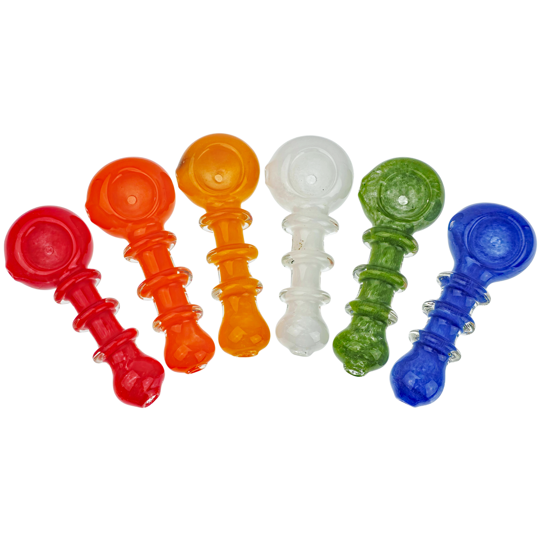 DT HP-414 PIPES 4" Frit Triple Maria Body Hand Pipe - Image 1