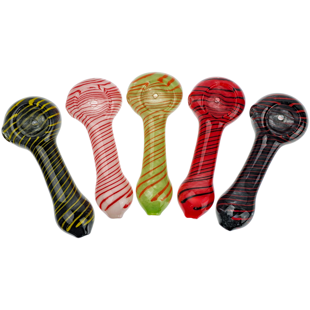 DT HP-415 PIPES 4" Two-Tone Color Swirl Hand Pipe - Image 1
