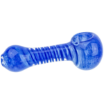 4" Frit Clear Outside Swirl Pipe - Image 2