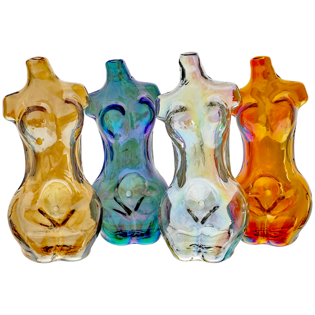 GHP1708-E PIPES 4.5" Iridescent Naked Lady Pipe - Image 1