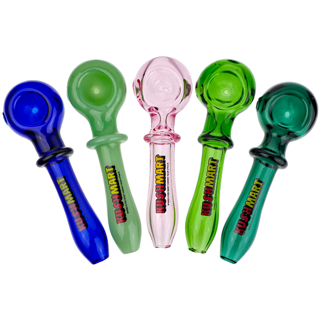 KUSHMART CUSTOM PIPES 1 CUSTOM 4" Full Color Maria Glass Pipe - Image 1