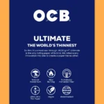OCB Ultimate Slim Rolling Papers + Tips - Image 4