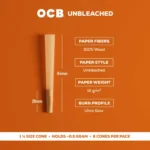 OCB Unbleached 1¼ Cones 32 Pack Display - Image 2