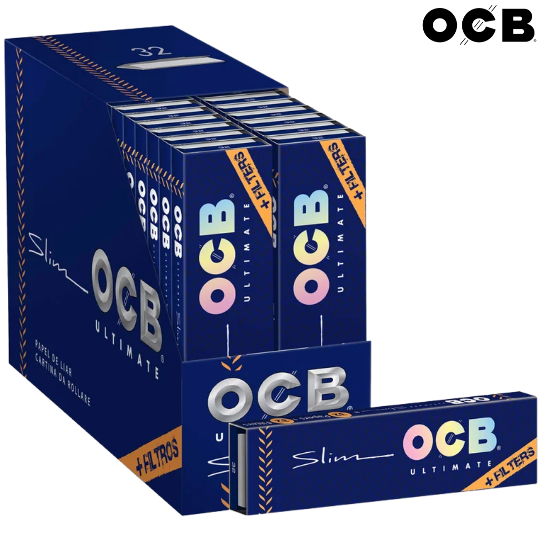 OCTPKSULFR OCB ROLLING PAPERS OCB Ultimate Slim Rolling Papers + Tips - Image 1
